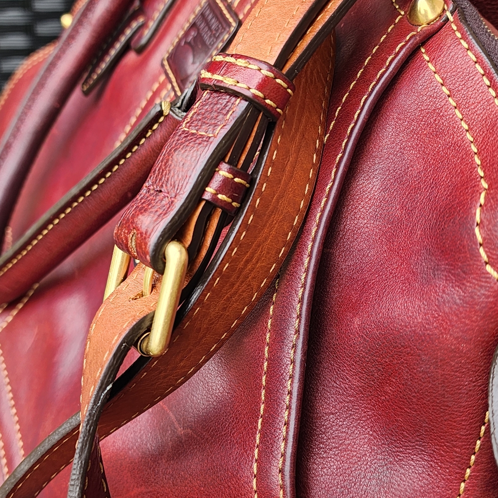 Dooney & Burke Florentine Clayton Burgundy Leather Handbag - Picture 11 of 16